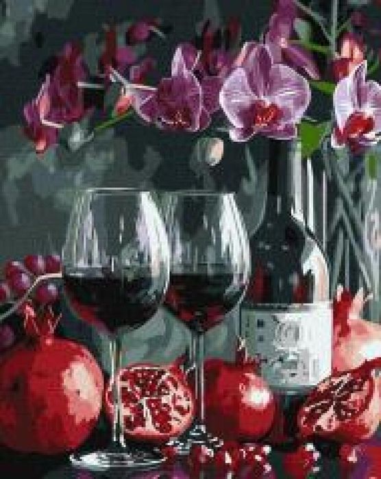 Malowanie po numerach - Kwitnąca orchidea 40x50cm Ideyka pudełko,