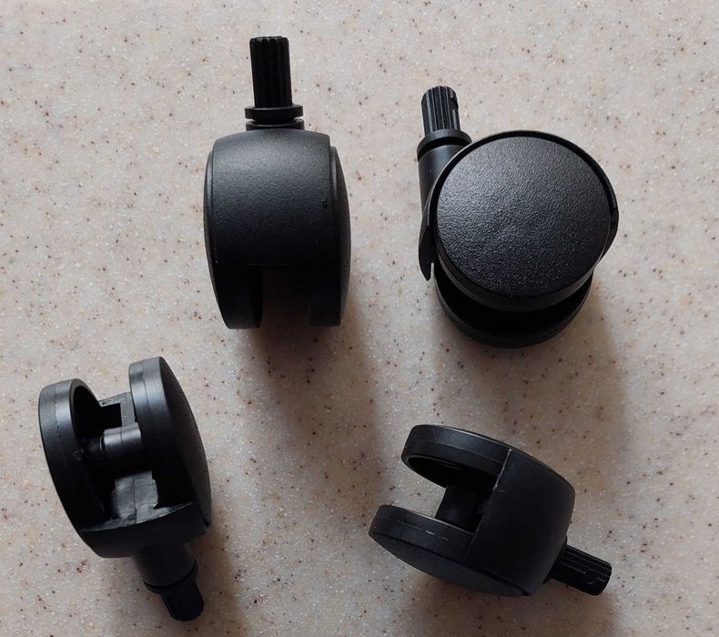 kółka meblowe plastikowe 3,5 cm, 4 szt. (nowe)