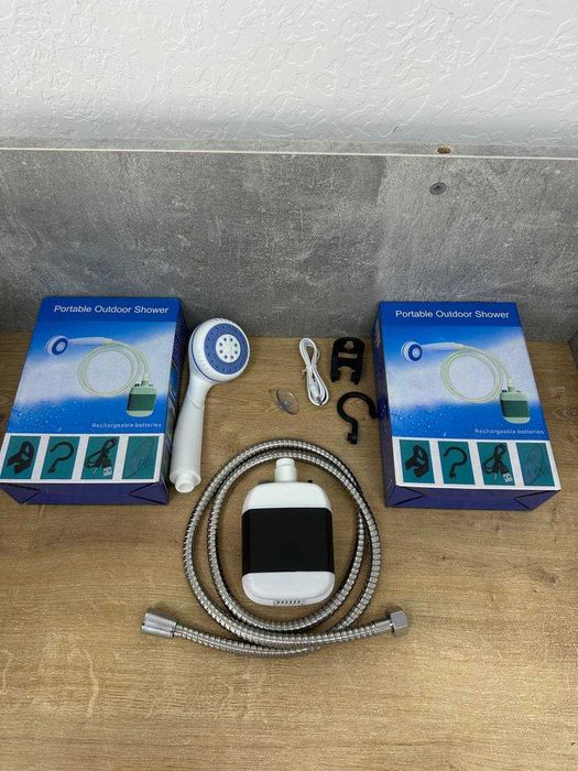 Туристичний ДУШ на акумуляторі! Похідний переносний ДУШ з АКБ. 2 годин