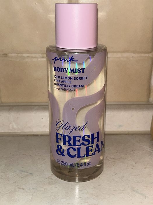 pink body mist glazed fresh&clean