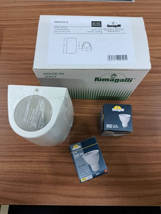 Apliques parede FUMAGALLI "Marta 90-1" - GU10 - IP55 NOVOS c/ lampada