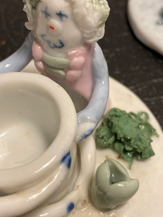 Castiçais porcelana vidrada