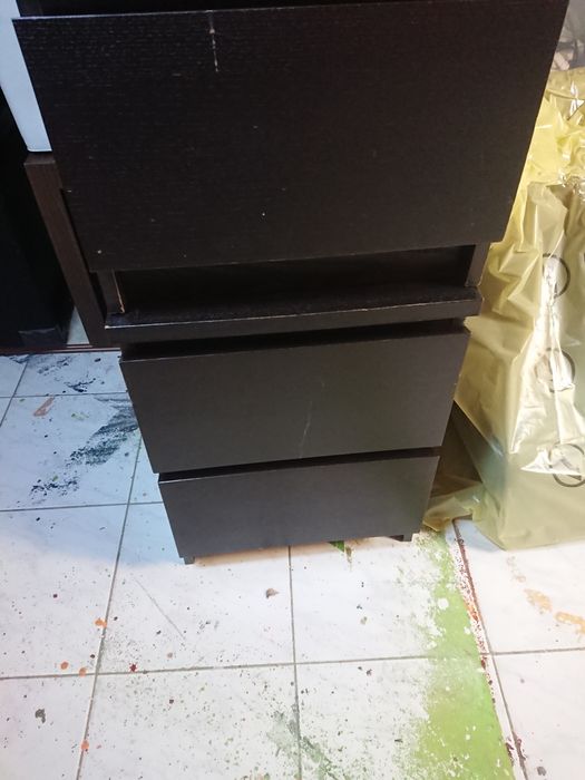 Mesas cabeceira ikea malm pretas