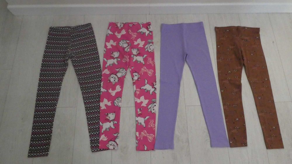 Ubranka dziewczęce rozmiar 134: legginsy
