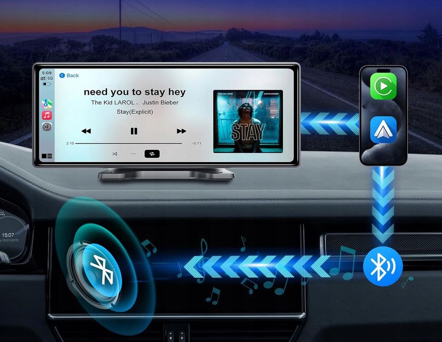 Radio Samochodowe Bluetooth Android Auto CarPlay 9,3" USB sd aux