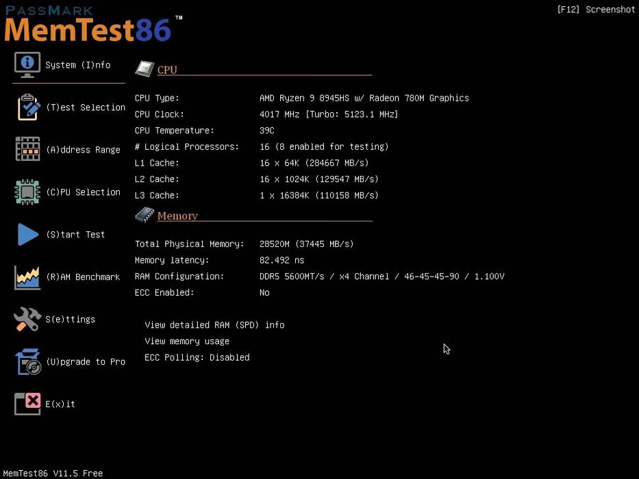 DDR5 Crucial 32GB (2x16GB) CT2K16G56C46S5 5600 MHz SO-DIMM