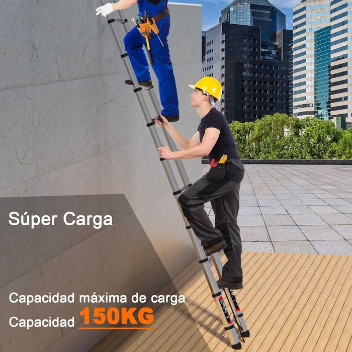 Escada telescópica 5,5 metros aço inoxidável - NOVO - ENVIO GRÁTIS