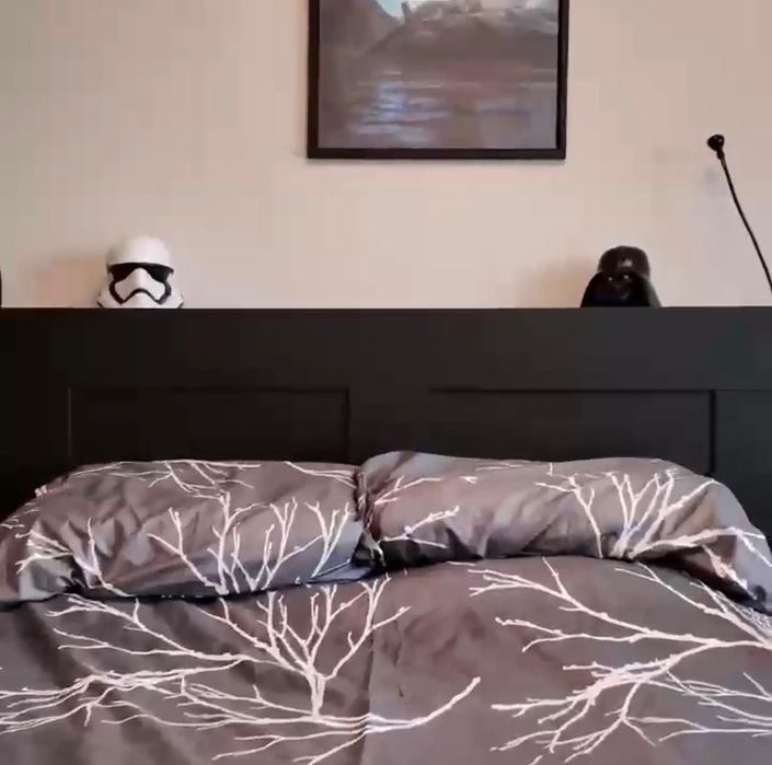 Cabeceira de cama IKEA Brimnes com arrumação – Cor Preta