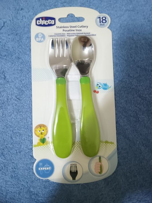 Ложка ,вилка chicco 18+