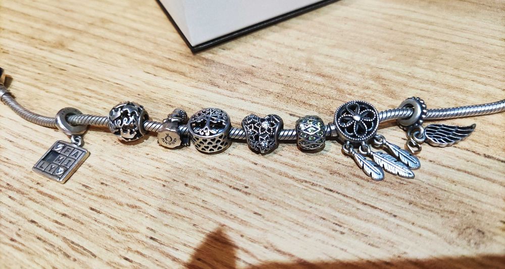 Charms serce na bransoletkę