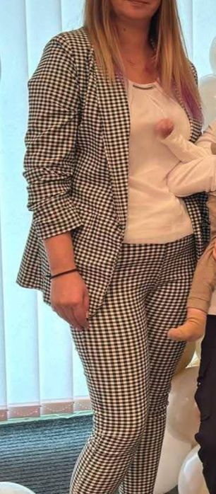 Garnitur Damski w kratkę