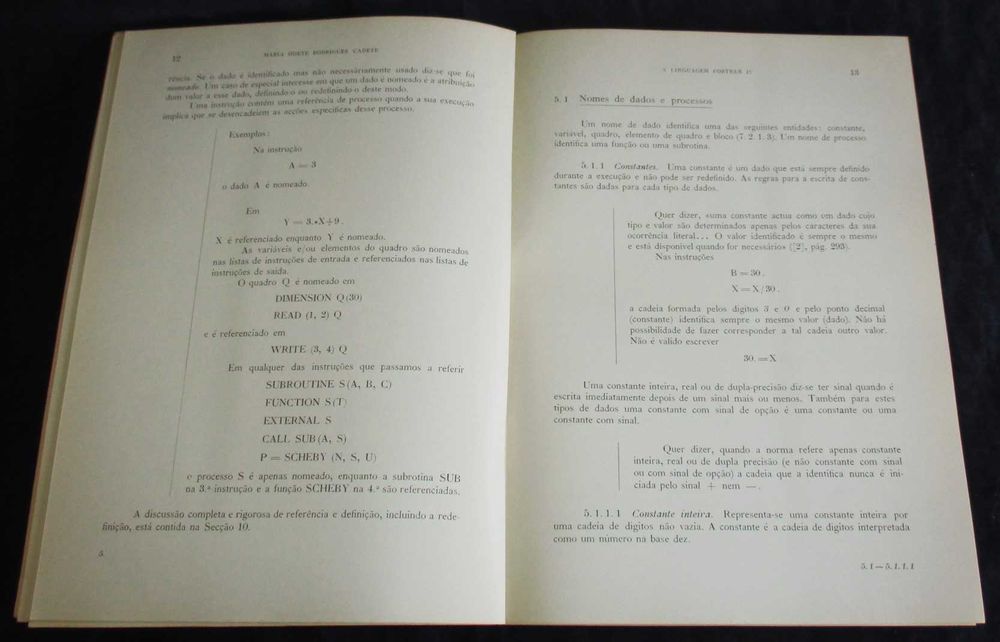 Book: The Fortran IV Language Maria Odete Rodrigues Cadete 197164740823474050123