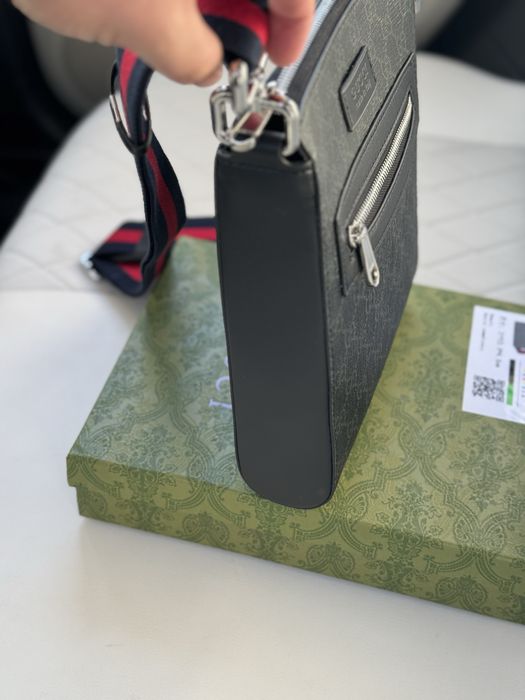 Чоловіча мужская сумка барсетка через плече Гуччи Gucci