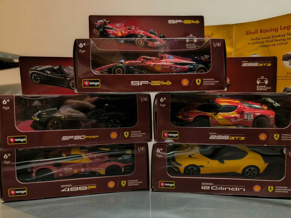 Kolekcja Ferrari Shell 5 modeli 1:41 2025 Szczecin Dąbie • OLX.pl