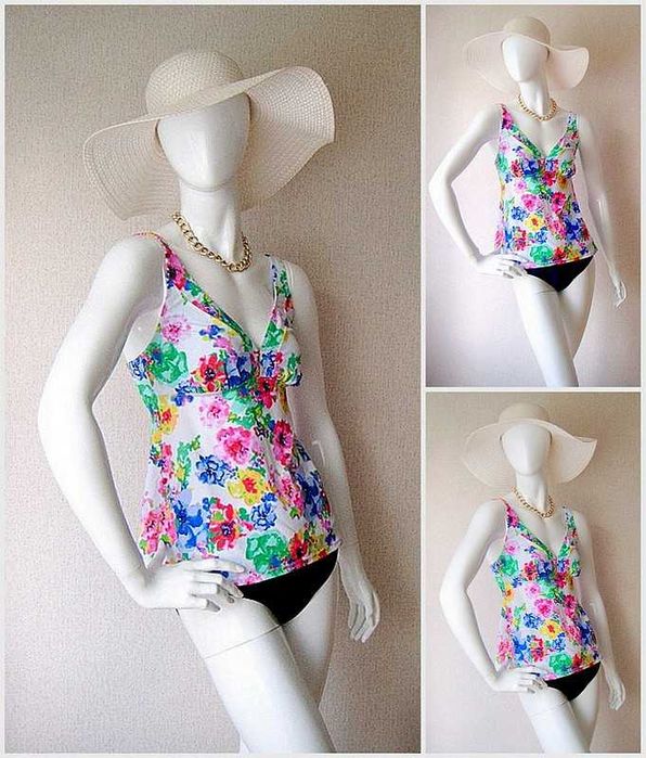 Strój Bikini Tankini M 38 75 B C Lascana kostium kąpielowy push up