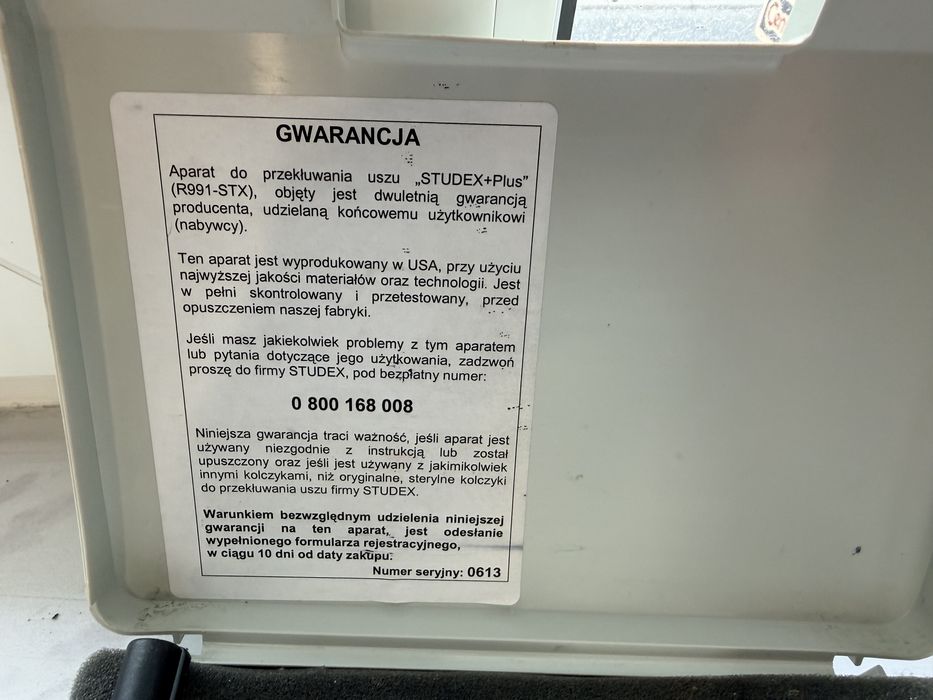 Urzadzenie  do przekluwania uszu Studex