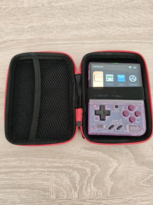 Konsola retro Miyoo Mini +, dwa pokrowce, karta Sandisc 128 GB