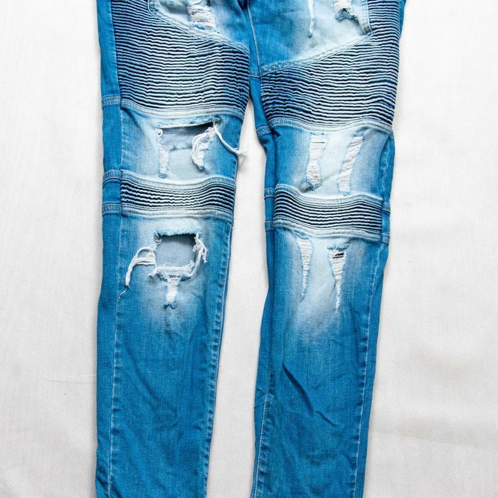 Represent biker jeans destroy spodnie jeansowe 32us biodrówki