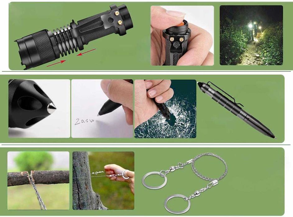 Великий набір інструментів для виживання 14в1 у міцному боксі