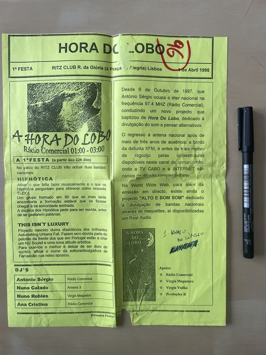A Hora do Lobo - 1.a festa