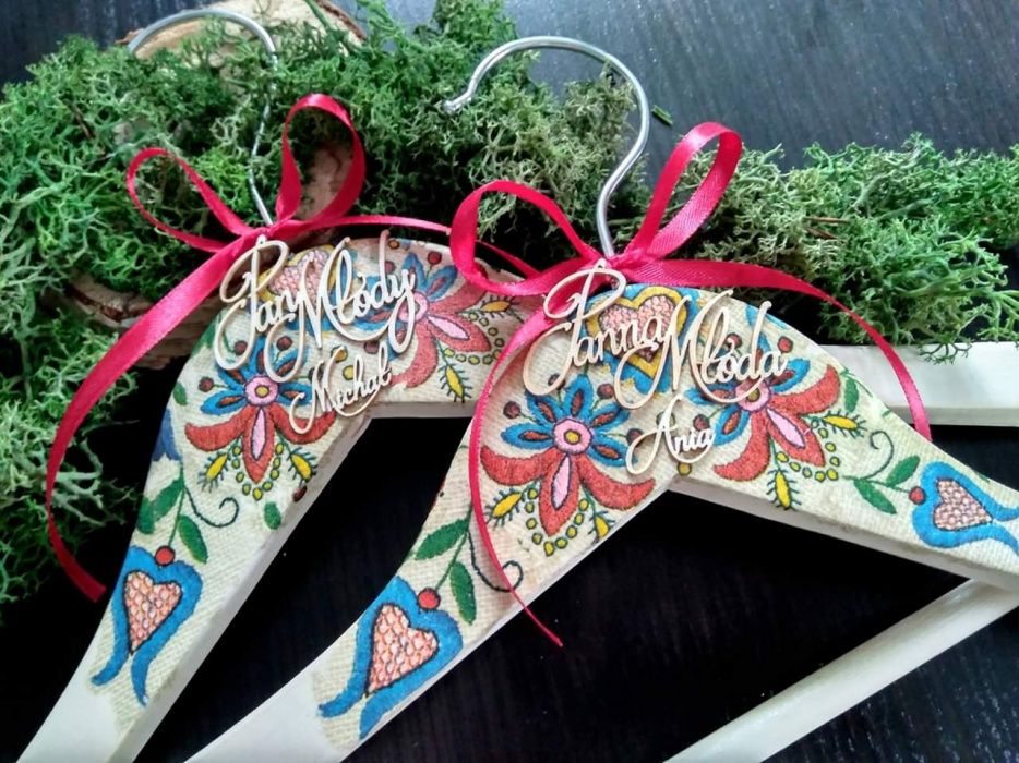 Wieszaki na ślub, Panna Młoda Pan Młody, pamiątka, prezent