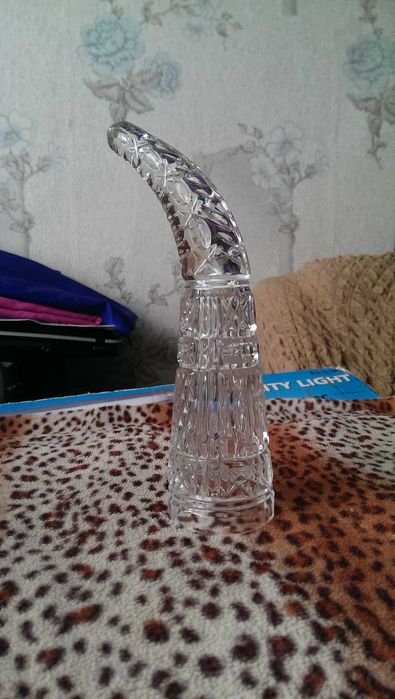 Хрустальный рог изобилия. СССР. Длина 21 см. Новое состояние