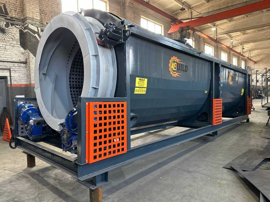 Троммель, бутара, барабанный просеиватель грохот, сепаратор