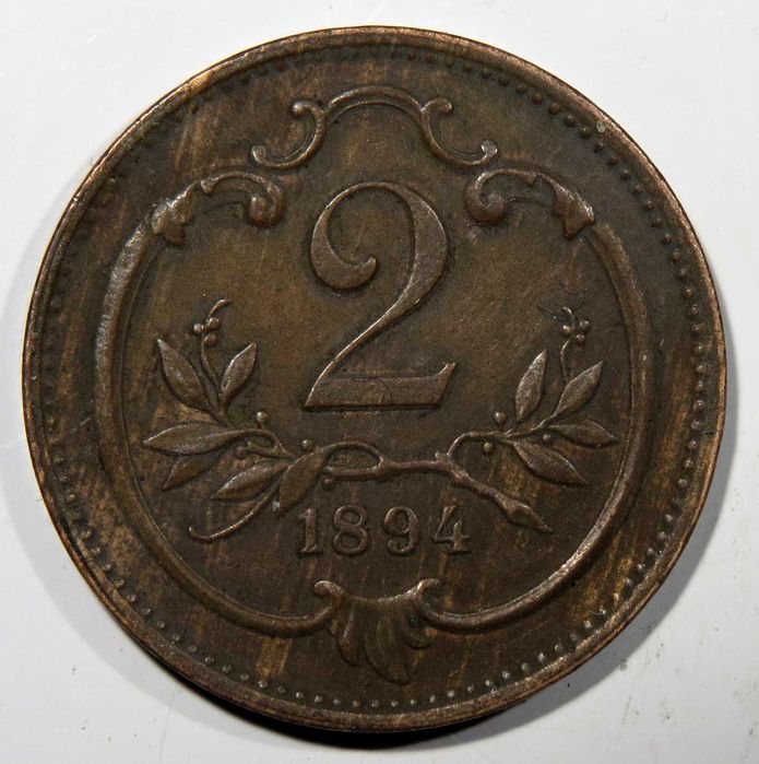 MOEDA Austria - 2 Heller 1894