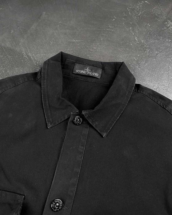 Куртка-Сорочка STONE ISLAND 123F2 Ghost Piece Overshirt Black SI0106-B