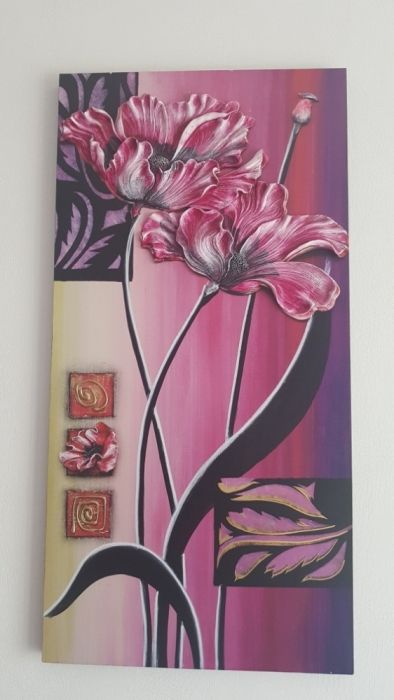 Komplet 2 obrazy 3D 50x100 cm