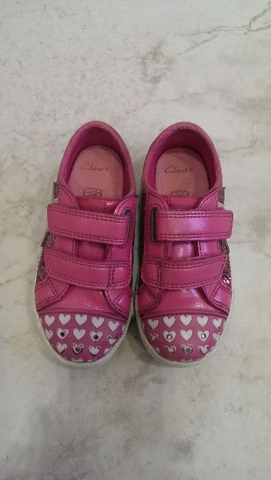 Кроссовки Clarks ,светящиеся + подарок мокасины