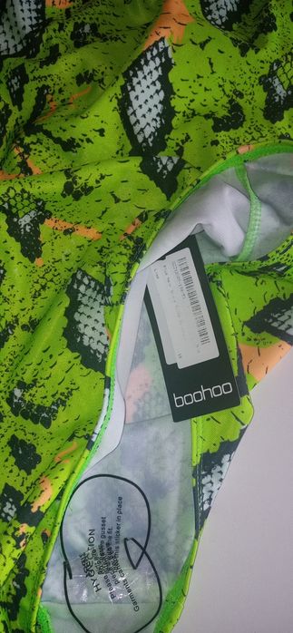 Nowy strój kąpielowy 46 Boohoo neonowy
