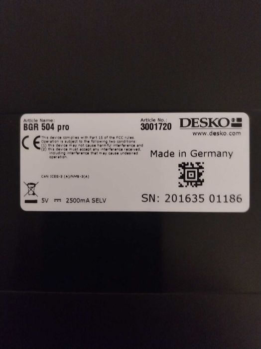 Vendo DESKO BGR 504 Pro profissional, fabricado na Alemanha.