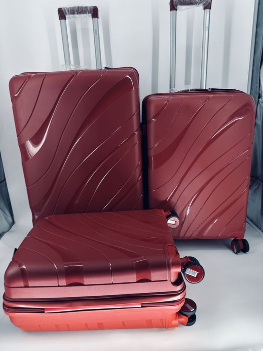 Nowy zestaw walizek 3w1 polipropylen pp4/pp5