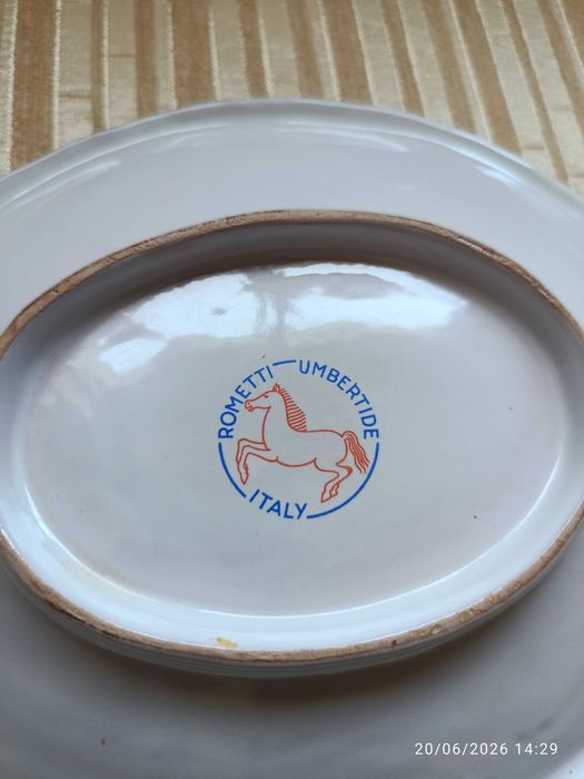 Pratos Aneleiras Art Déco 26 cm Cerâmica Italiana Anos 60