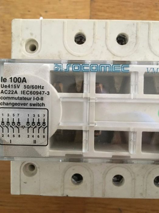 Rozdzielnia z przełącznikiem sieć‑agregat  100A ,lub  63A NOWE.