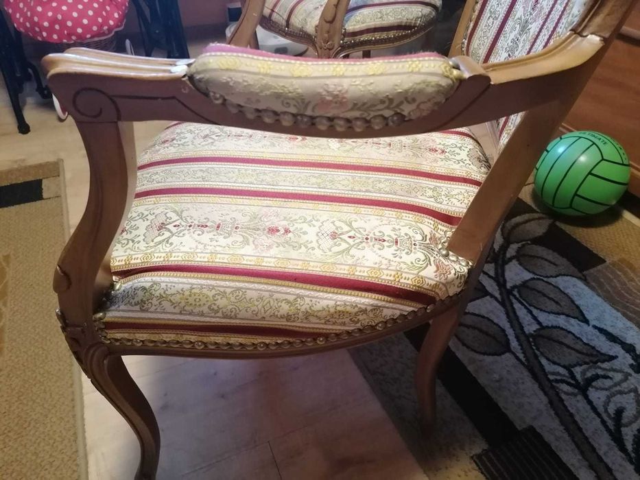 Fotel krzesło w stylu ludwik ludwikowskie