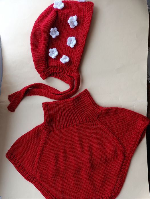 Капор квіти ексклюзив в'язаний Капор Балаклава