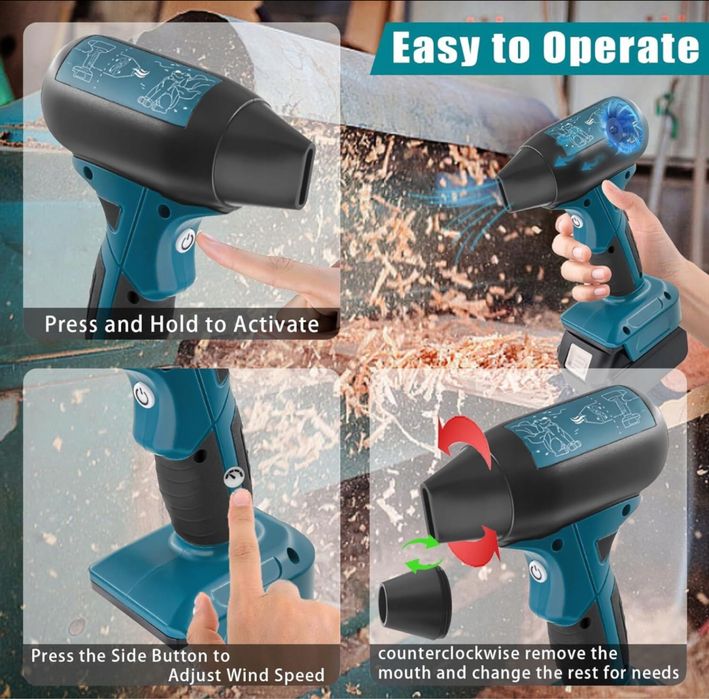 Akumulatorowa dmuchawa do lisci mini jet dry blower