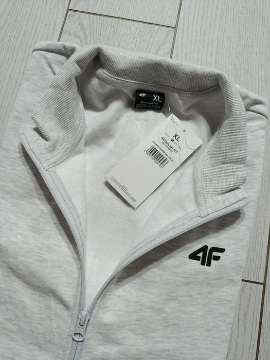 Nowa! Oryginalna 4F bluza bejsbolówka XL męska szara rozpinana (797)