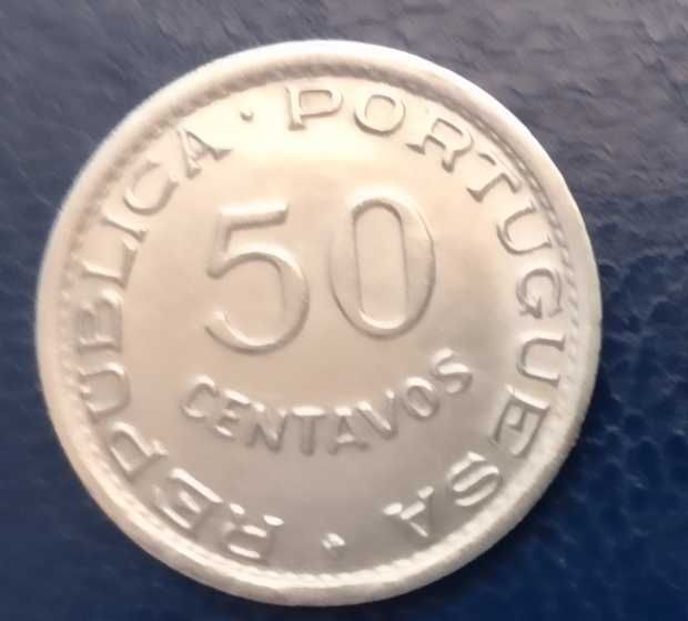 20 e 50 centavos Mocambique 1950 colonia soberba