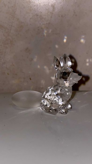 Estatueta em cristal de Raposa Swarovski