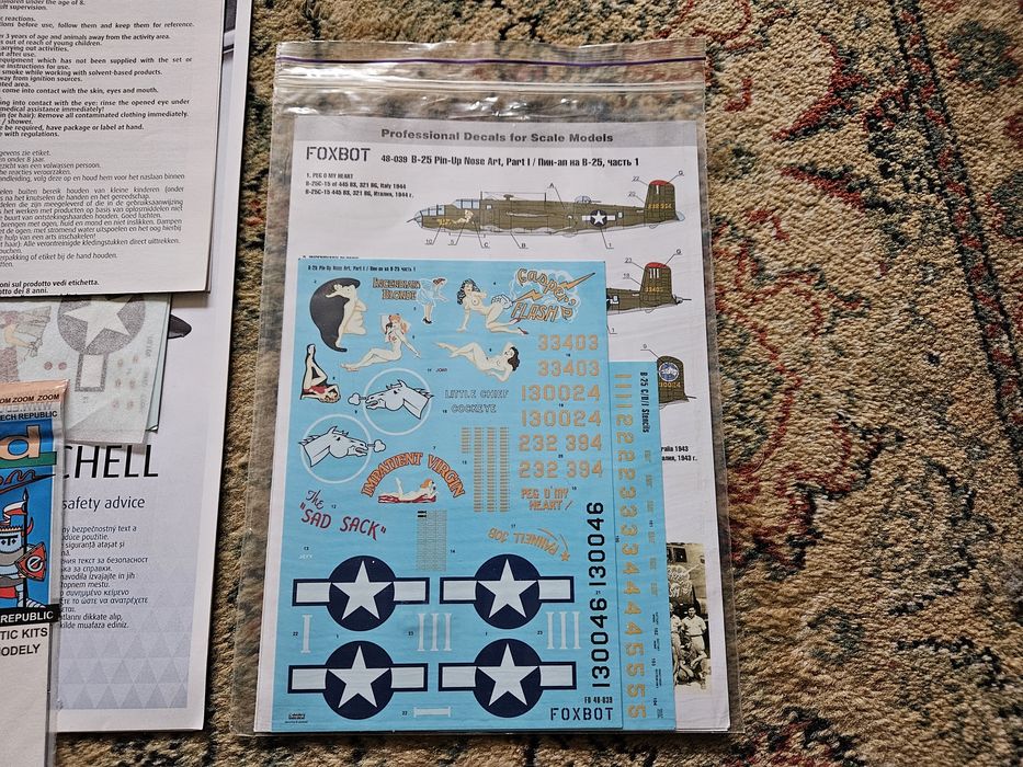 B-25D Mitchell 1/48 Revell + dodatki