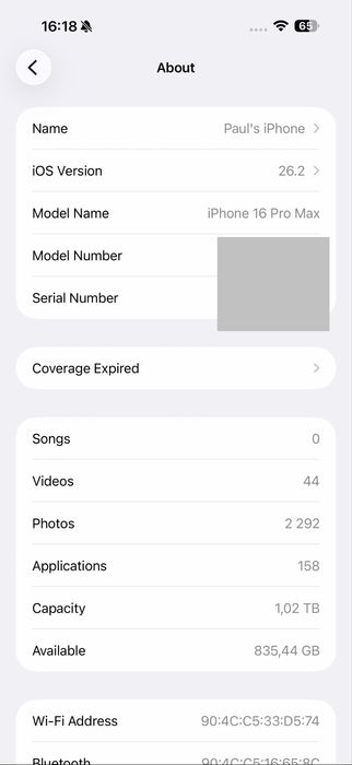 Iphone 16 pro max 1 tb
