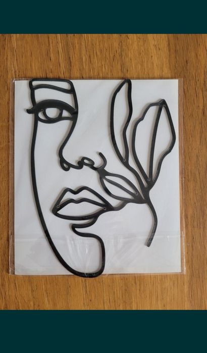 Topper twarz kobiety, akrylowy, na bok tortu