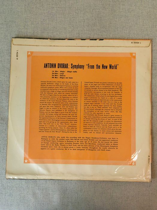 Vinil LP de Dvorak "Symphony No. 5 "From The New World"