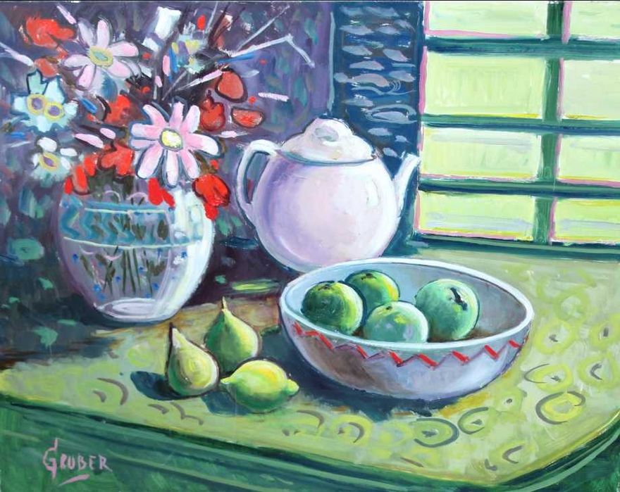 Obraz olejny martwa natura autor Gruber wymiary 80/65 cm