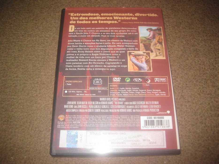 DVD "Rio Bravo" com John Wayne