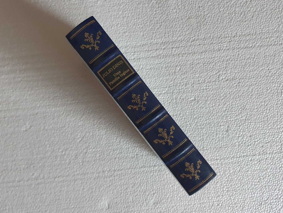 Livro Uma Família Inglesa, Júlio Dinis, ricamente encadernado, vintage