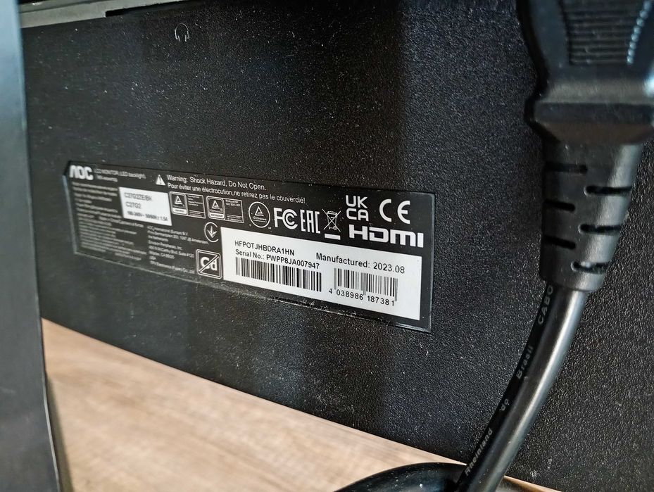 Monitor do grania uszkodzony